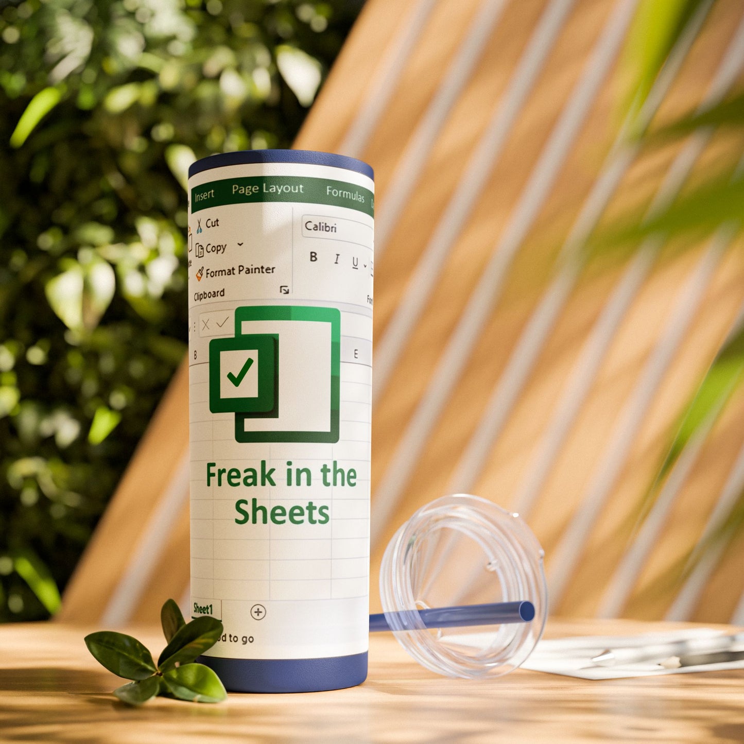 Freak in the Sheets Spreadsheet Themed Tumbler, 20oz Gift for Students, Accountants, Office Humor, Funny Drinkware