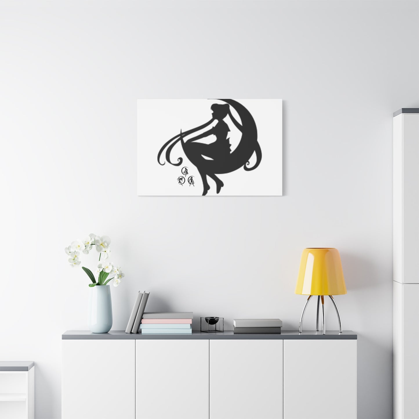 Moonlit Goddess Canvas Art, Modern Wall Decor, Fantasy Home Decor, Boho Aesthetic, Gift for Art Lovers