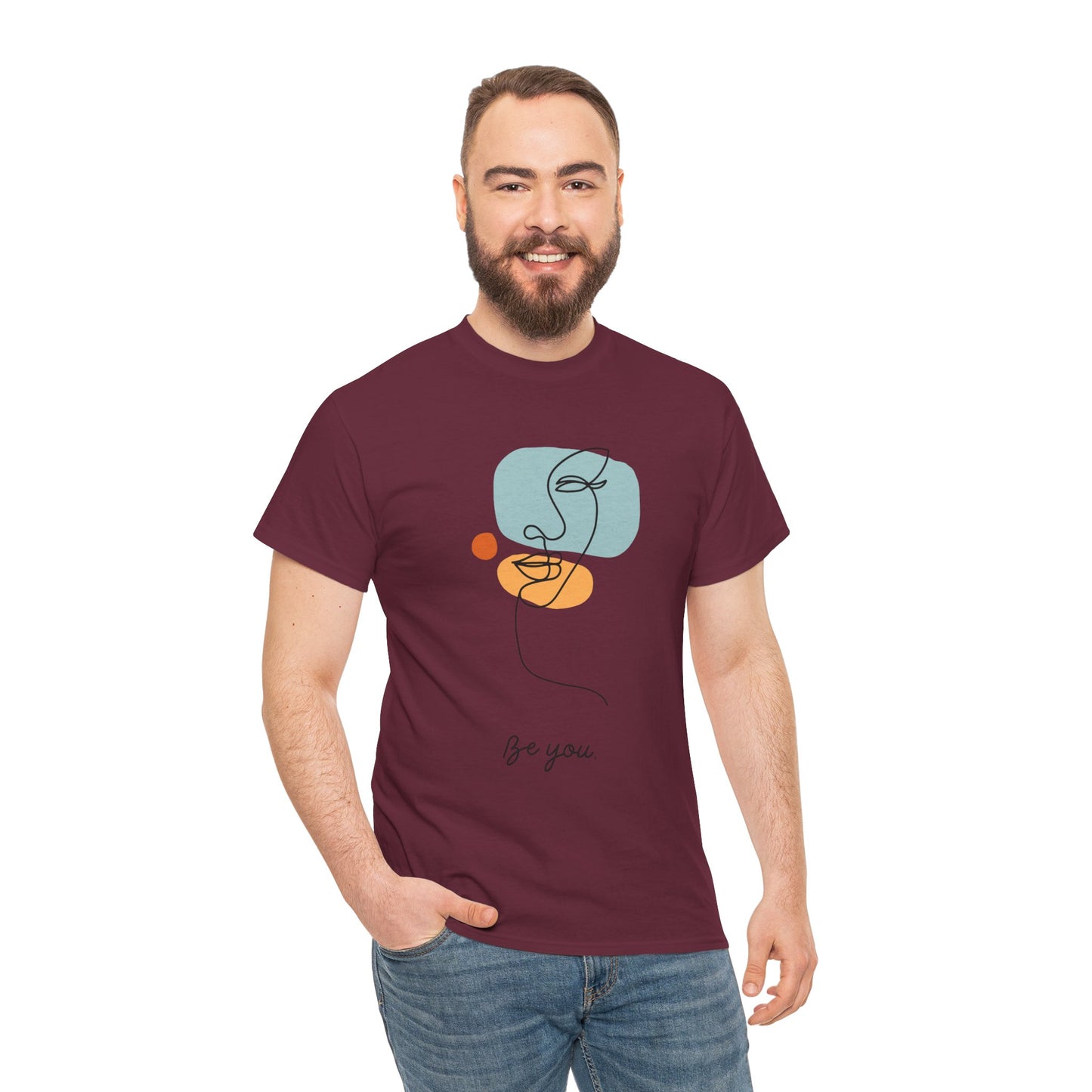 Minimalist Be You Tee, Unisex Cotton T-Shirt, Inspirational Graphic Tee, Gift for Friends, Casual Everyday Wear, Self-Love Apparel