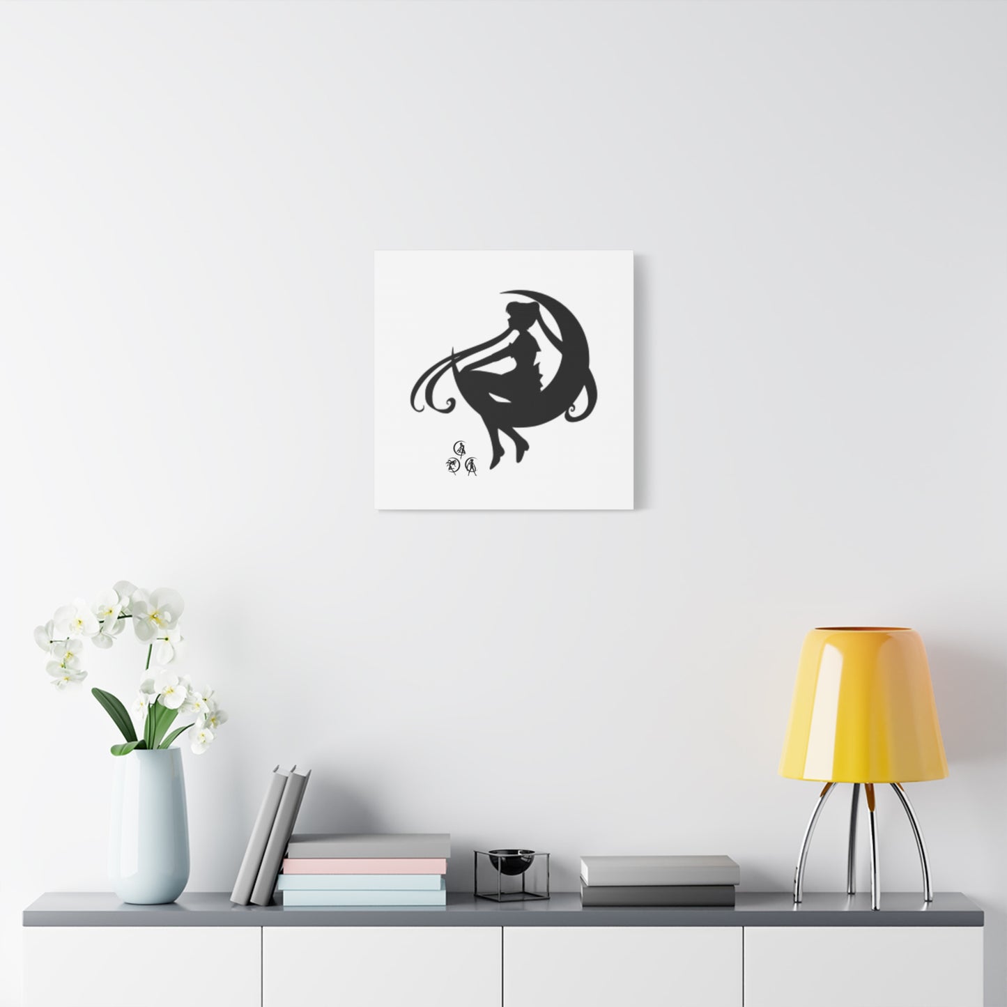 Moonlit Goddess Canvas Art, Modern Wall Decor, Fantasy Home Decor, Boho Aesthetic, Gift for Art Lovers