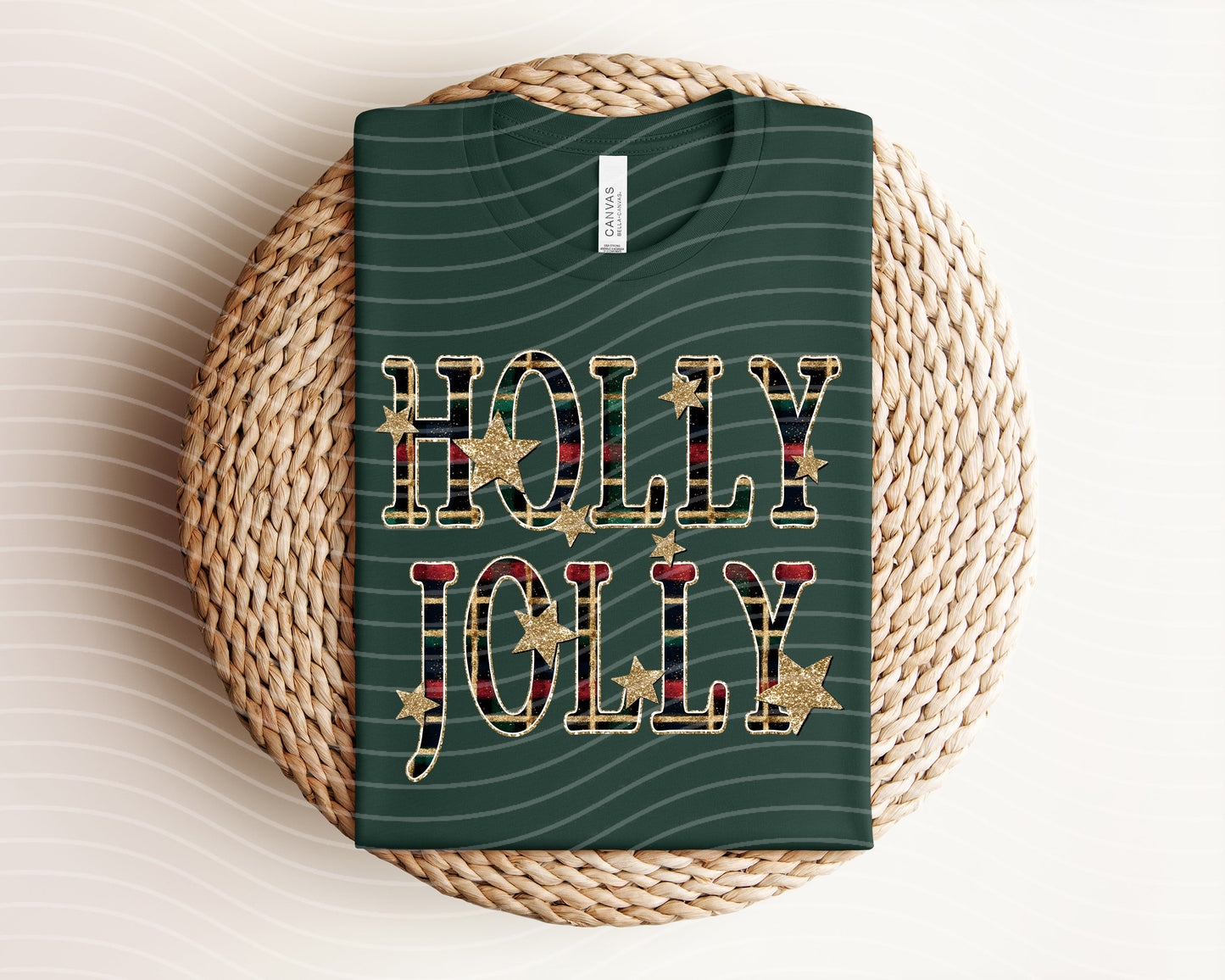 Holly Jolly Plaid Graphic Tee