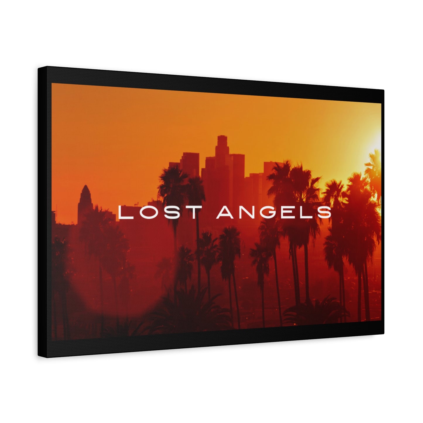 Lost Angels Wall Art Canvas | Sunset Cityscape Print, Home Decor, Gift for Art Lovers, Modern Living Room, California Vibe