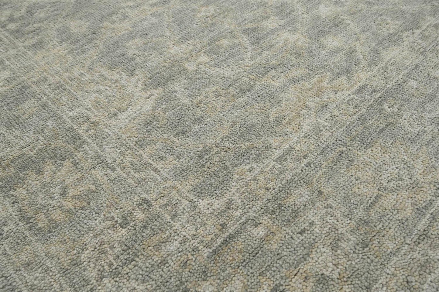 LoomBloom 7'4''x9'9" Moss Hand Knotted Traditional Oushak Wool Oriental Area Rug-3