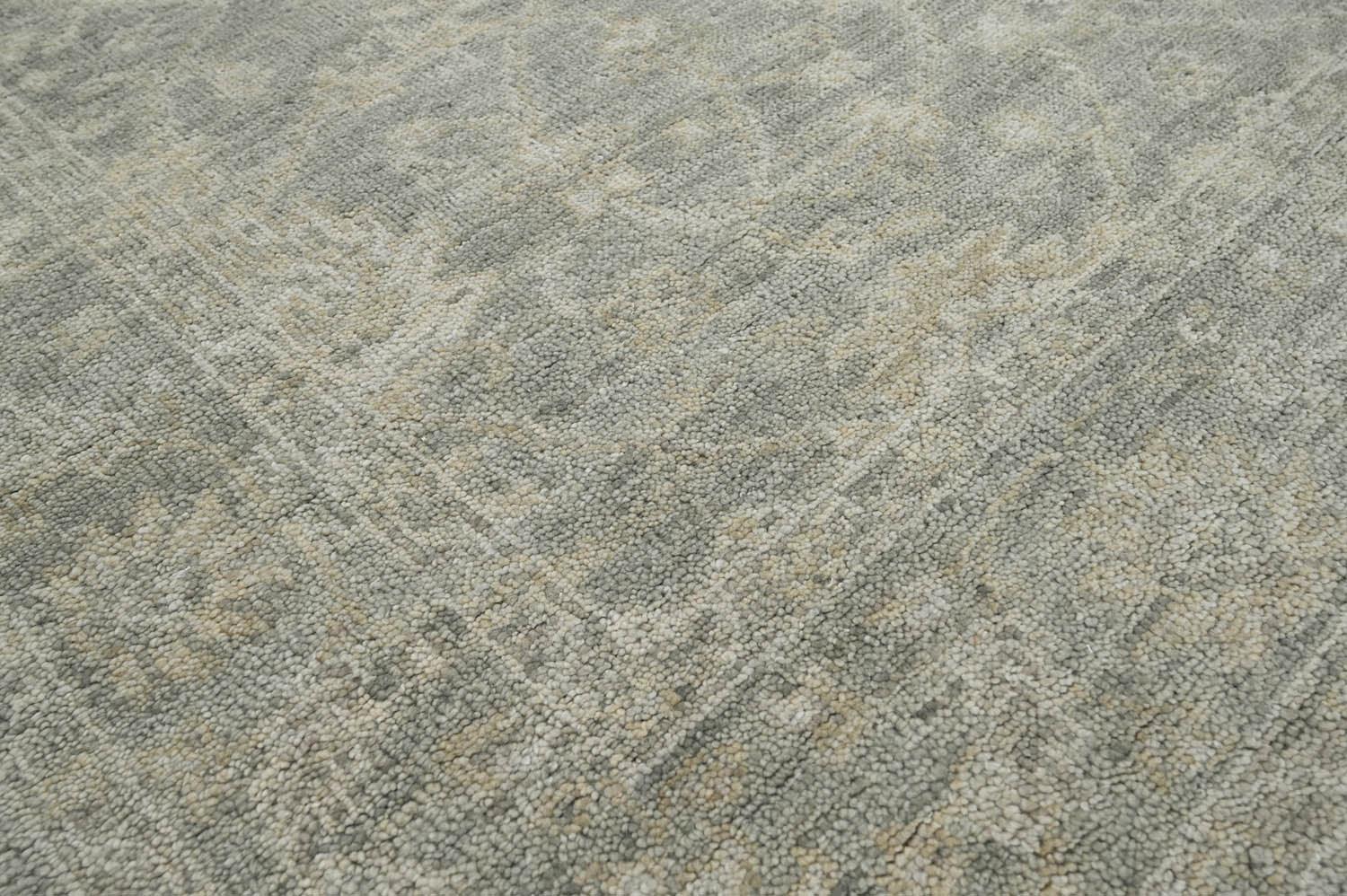 LoomBloom 7'4''x9'9" Moss Hand Knotted Traditional Oushak Wool Oriental Area Rug-3