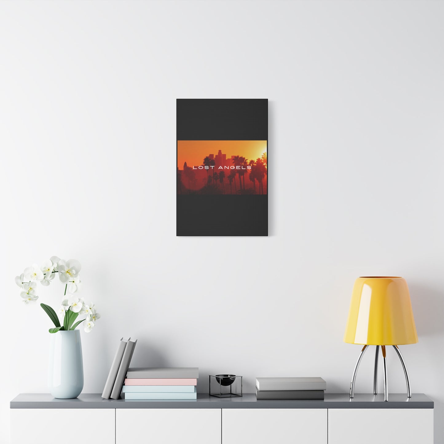 Lost Angels Wall Art Canvas | Sunset Cityscape Print, Home Decor, Gift for Art Lovers, Modern Living Room, California Vibe