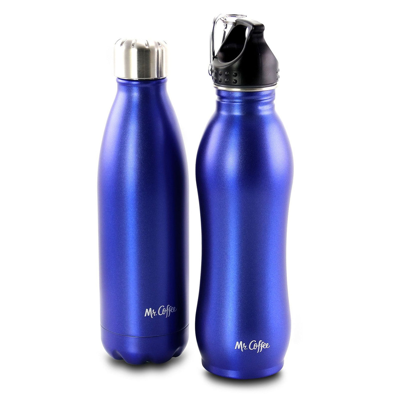 Mr. Coffee Luster Hydration 2 Piece Stainless Steel Thermal Hydration Bottle Set in Metallic Blue-0