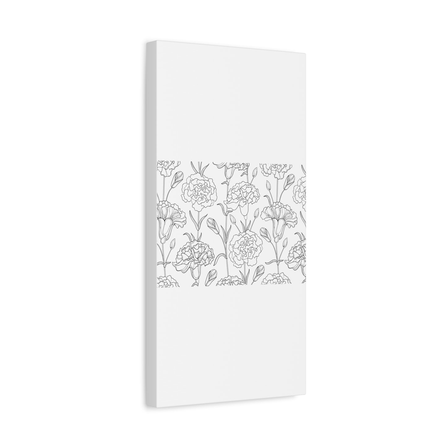 Floral Canvas Art, Stretched Wall Decor, Home Gift, Botanical Print, Modern Design, Matte Finish