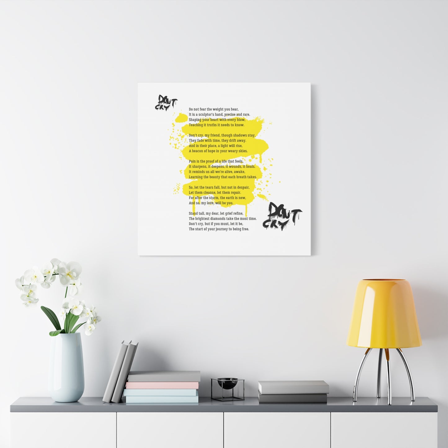Inspirational Canvas Wall Art, Motivational Decor, Positive Quote, Home Office Wall Hanging, Unique Gift Idea, Modern Art Print