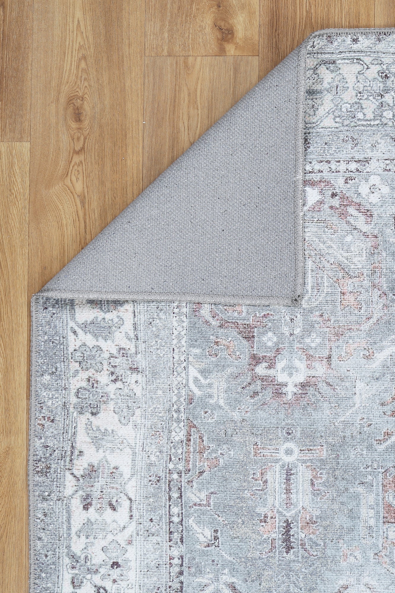 Florence Machine Washable in Grey Rug-4