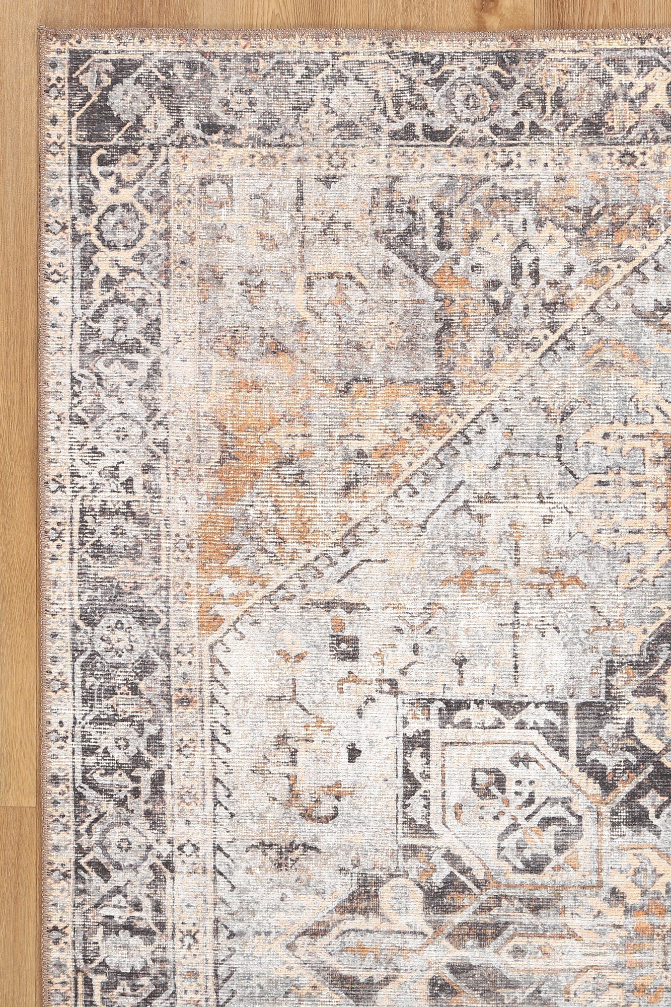 Louis Machine Washable in Beige Rug-3