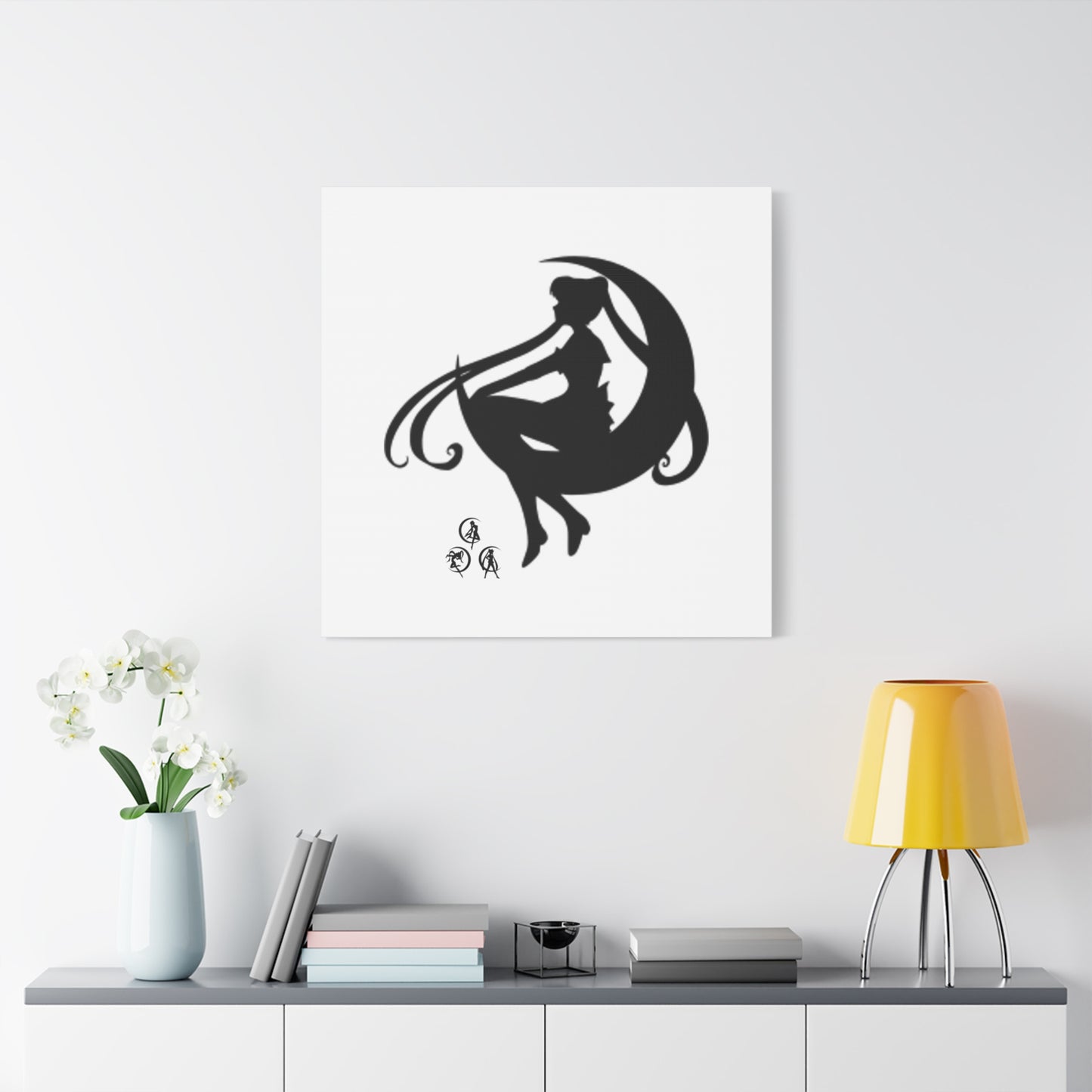 Moonlit Goddess Canvas Art, Modern Wall Decor, Fantasy Home Decor, Boho Aesthetic, Gift for Art Lovers