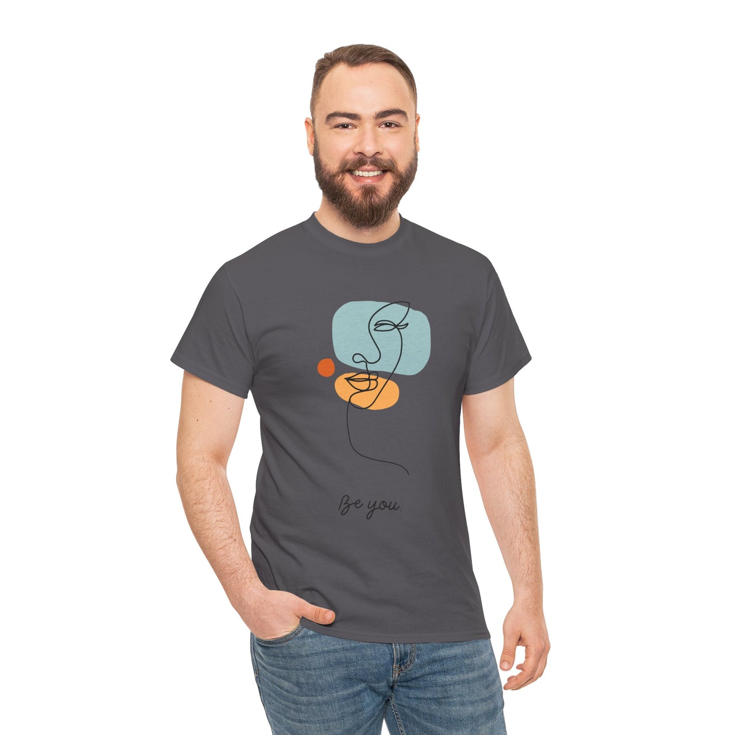 Minimalist Be You Tee, Unisex Cotton T-Shirt, Inspirational Graphic Tee, Gift for Friends, Casual Everyday Wear, Self-Love Apparel