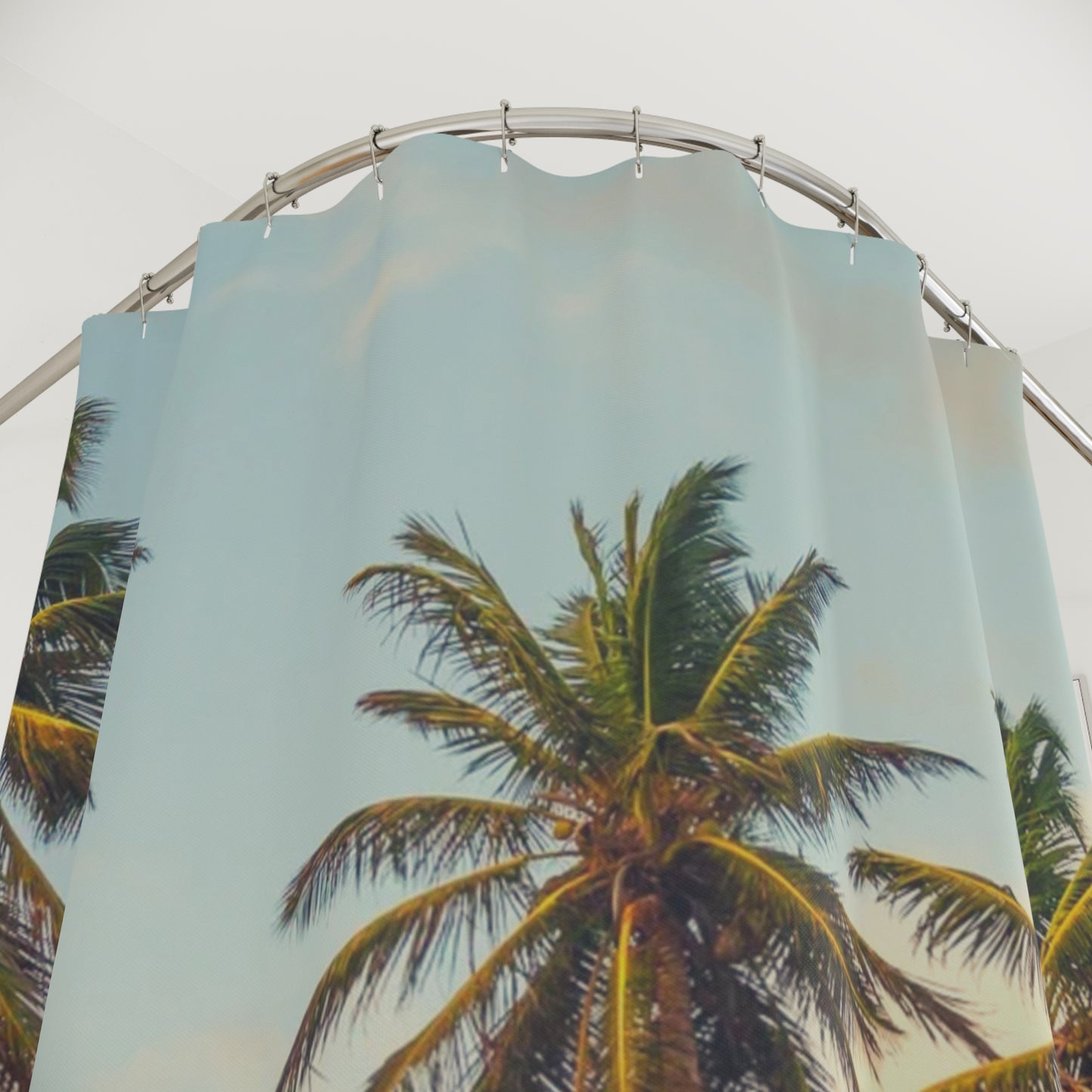 Tropical Shower Curtain - 'City of Angels' Beach Decor, Palm Tree Bathroom Accessory, Summer Vibes, Coastal Home Decor, Gift for Ocean [...]