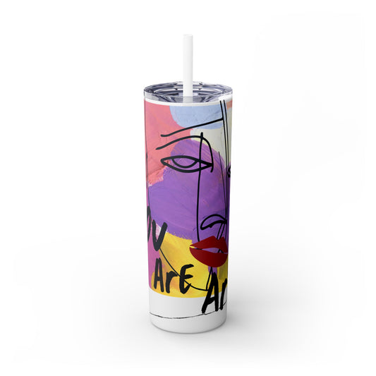 Artistic Skinny Tumbler with Straw, 20oz | Inspirational Drinkware, Colorful Water Bottle, Unique Gift Idea, Motivational Mug, [...]