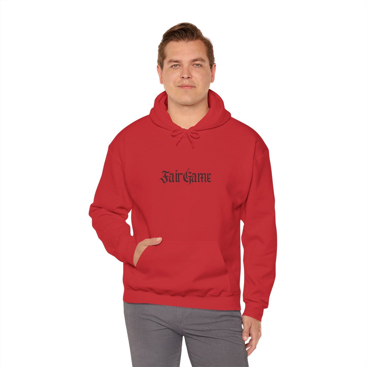 Fair Game Unisex Heavy Blend Hoodie, Cozy Sweatshirt, Casual Lounge Wear, Gift for Gamers, Comfortable Street Style