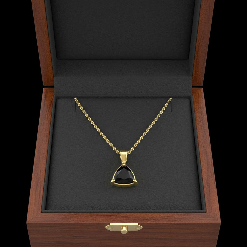 "Infinity" Trilliant Cut Small Cremation Pendant 8mm