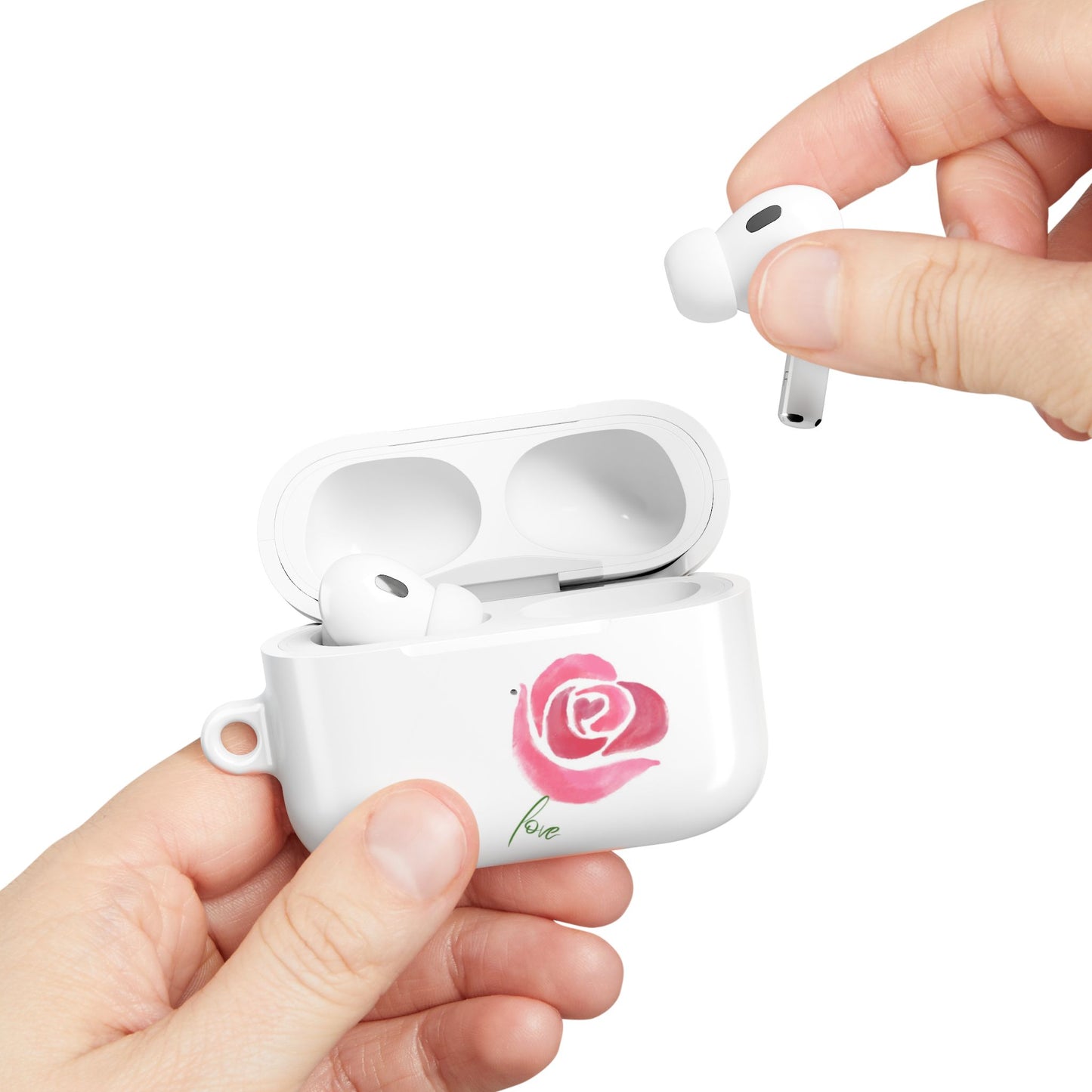 Romantic Rose AirPod Case - Cute Floral Design, Gift for Her, Valentine's Day Present, Trendy Accessory, Love Theme