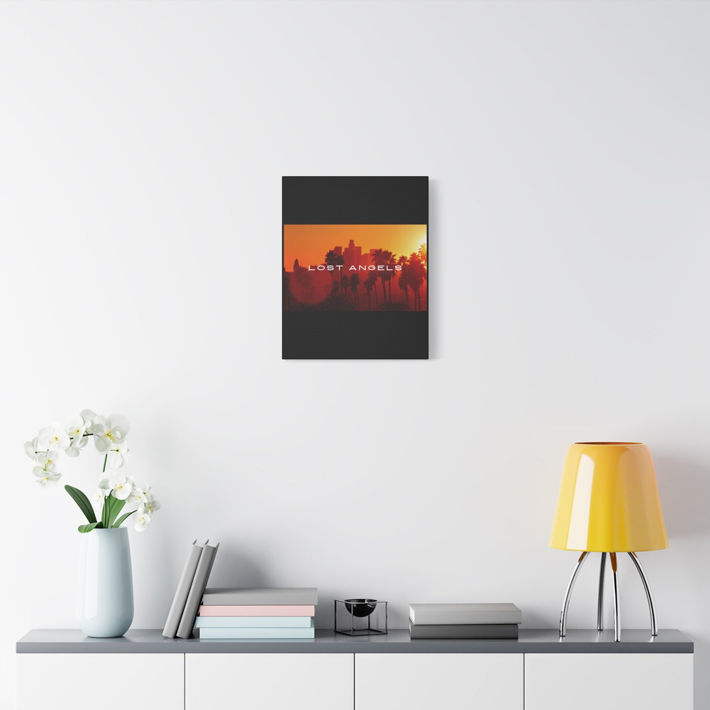 Lost Angels Wall Art Canvas | Sunset Cityscape Print, Home Decor, Gift for Art Lovers, Modern Living Room, California Vibe