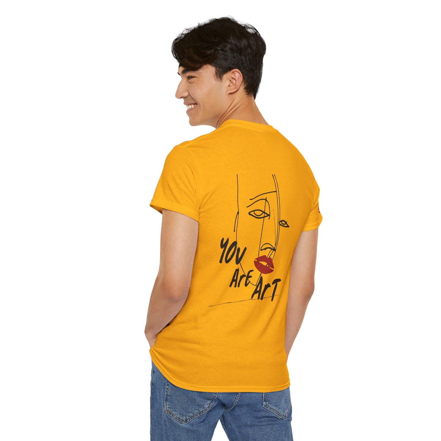 YOU ARE ART - SINGLE, TAKEN... Artistic Unisex Cotton Tee with Heartfelt Prints, Casual Wear, Gift for Artists, Streetwear, Inspirational Fashion