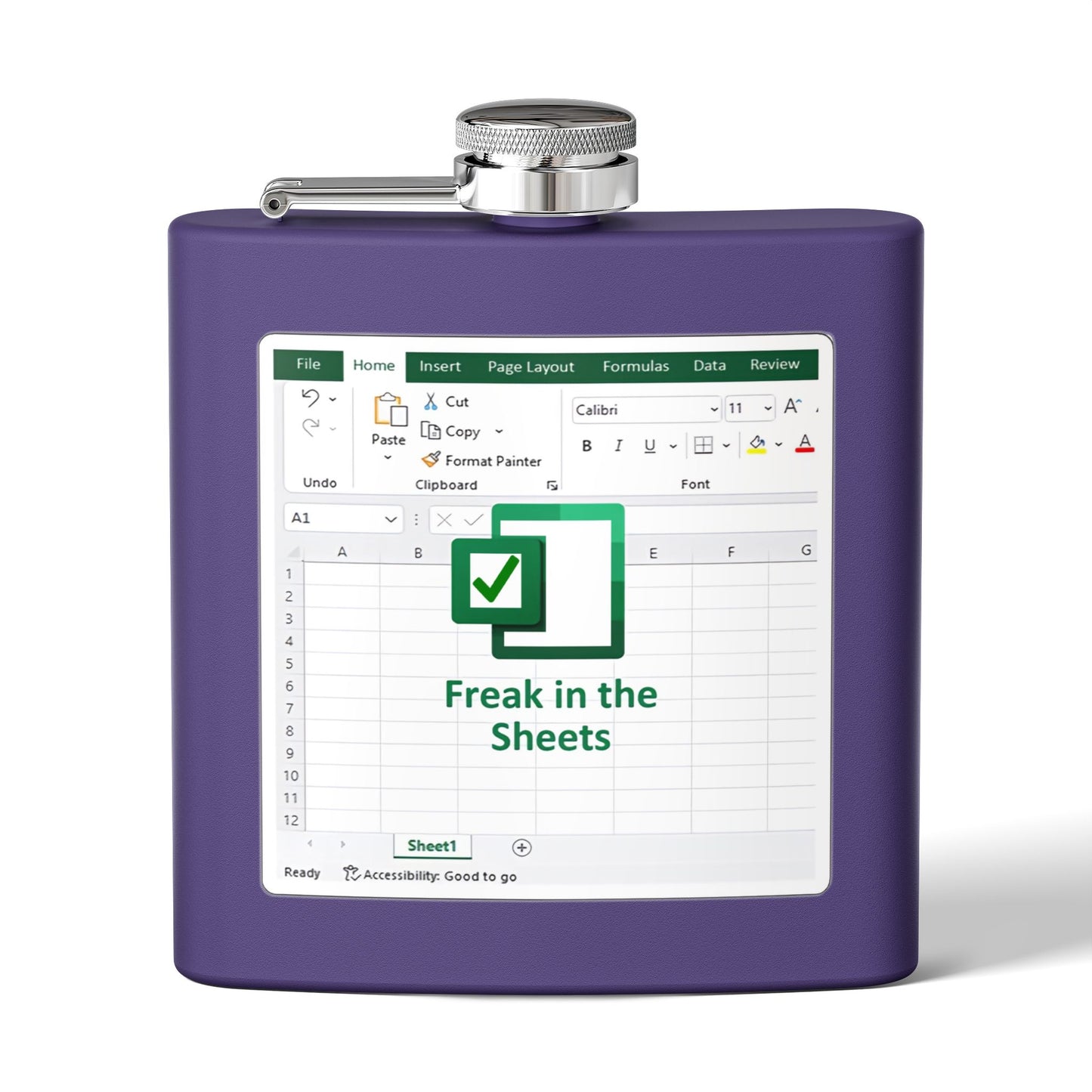 Funny Stainless Steel Flask, Freak in the Sheets Gift, Office Party Accessory, Groomsmen Gift, Unique Drinkware