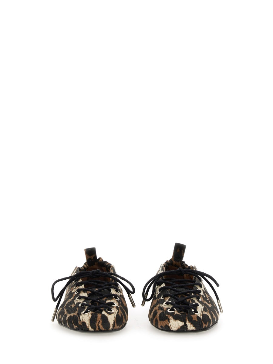 Ganni Women Ballerina Lace-Up