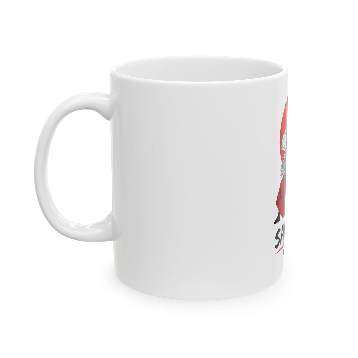 Cool Samurai Warrior Ceramic Mug, 11oz/15oz Coffee Cup, Japanese Art Drinkware, Unique Gift for Warriors, Anime Lovers, Birthday Present