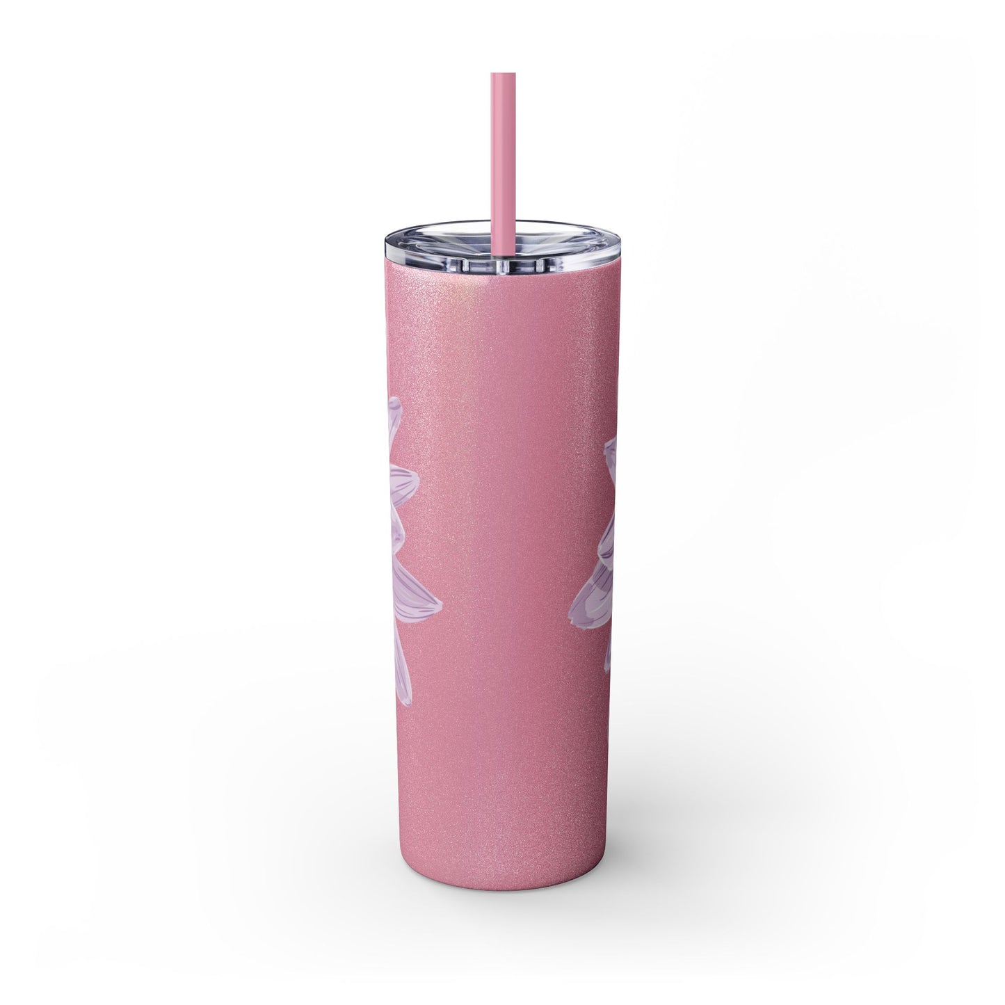 Floral Skinny Tumbler, 20oz - Stylish Drinkware for Home, Office, Gifts, Party Favors, Spring Decor