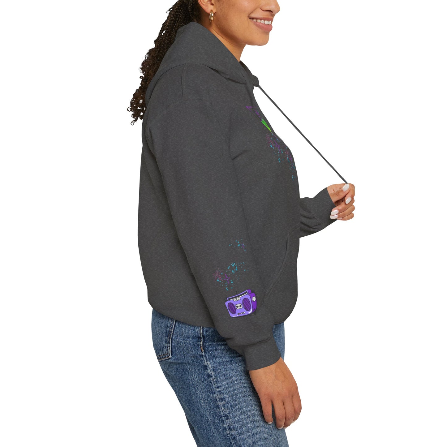 Colorful Dance Hoodie for Creative Spirits, Cozy Unisex Hooded Sweatshirt, Perfect for Parties, Dance Classes, Gifts
