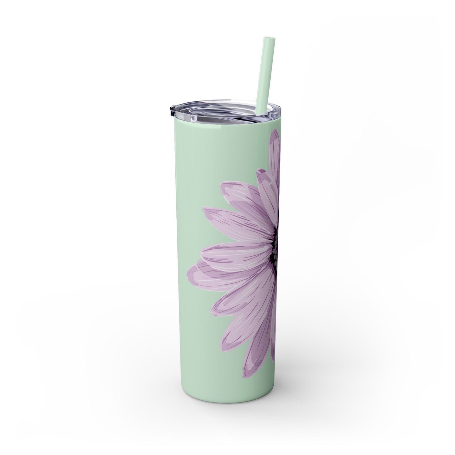 Floral Skinny Tumbler, 20oz - Stylish Drinkware for Home, Office, Gifts, Party Favors, Spring Decor
