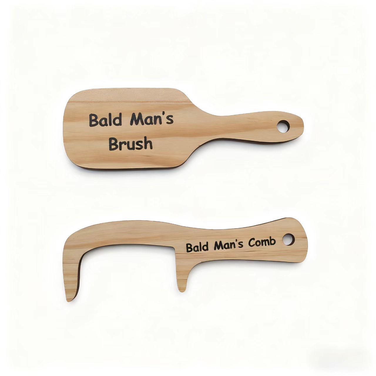 Bald man comb wooden crafts April Fool's Day funny gift
