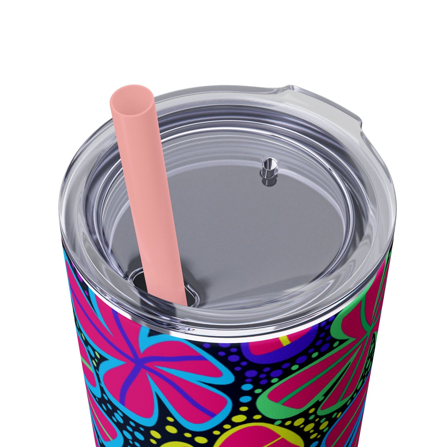 Vibrant Floral Skinny Tumbler, 20oz | Reusable Drink Cup for Home, Office, Road Trips | Fun Gift for Spring, Summer, Birthdays, Garden [...]