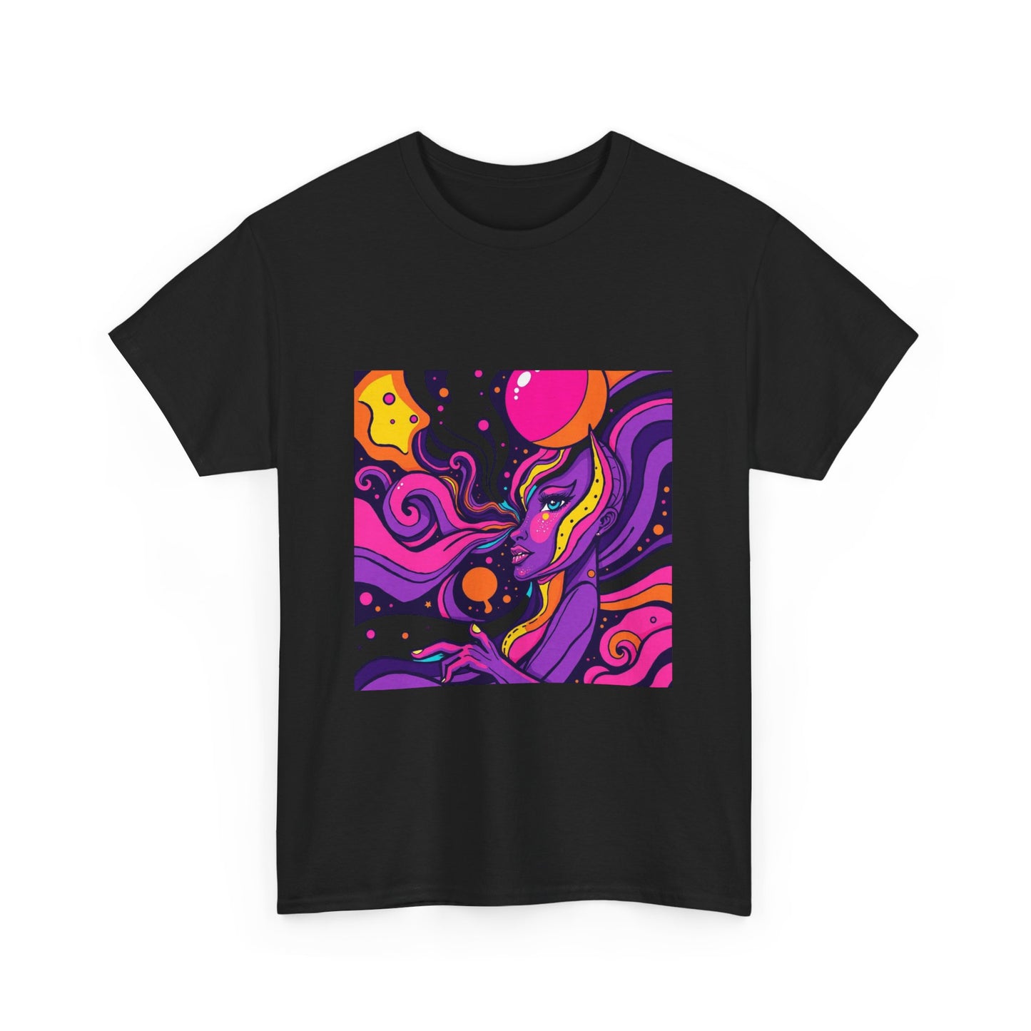 Vibrant Psychedelic Art Tee, Bohemian Graphic T-Shirt, Unisex Cotton Tee, Fashionable Casual Wear, Perfect Gift for Art Lovers