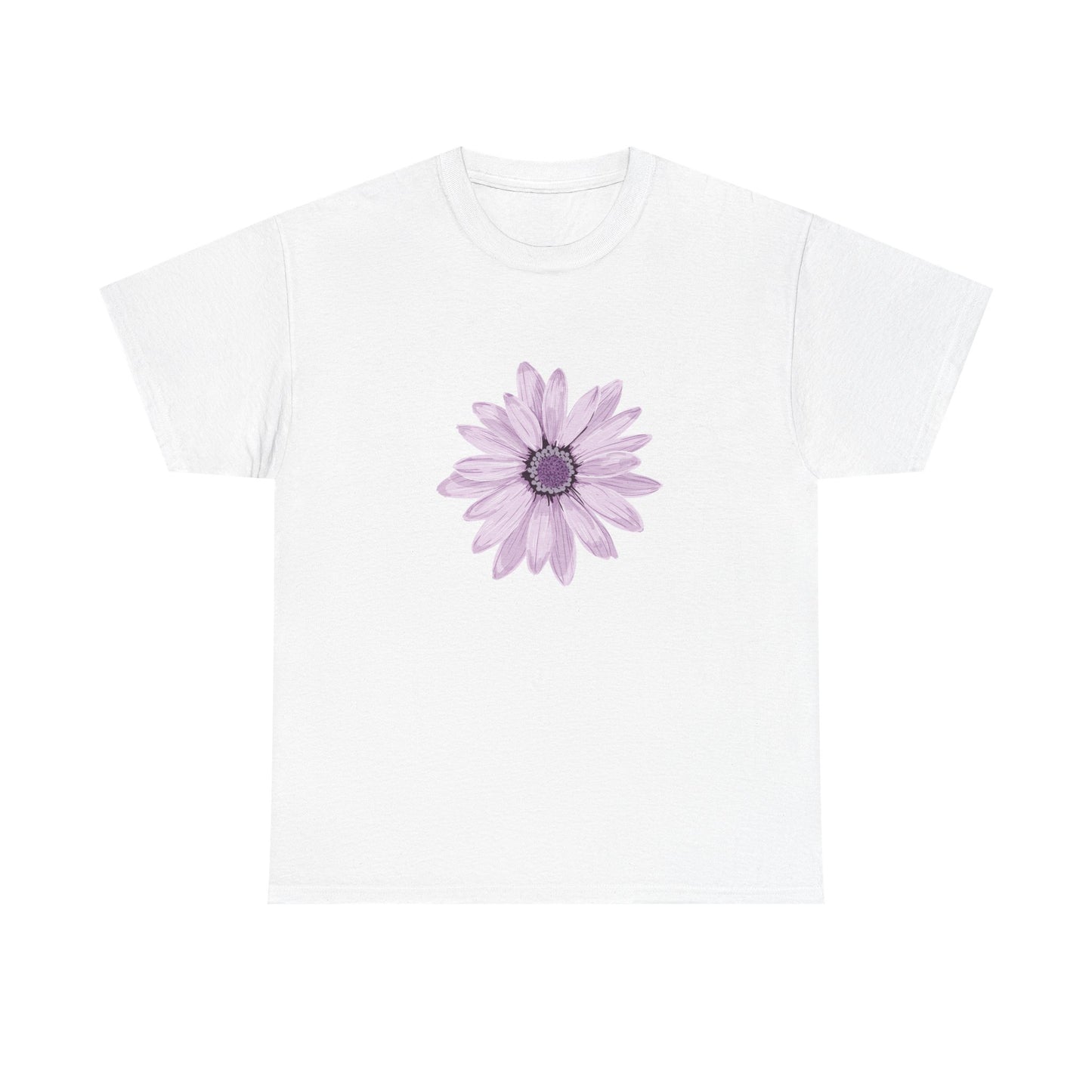Floral Unisex Heavy Cotton Tee, Soft Summer Shirt, Casual Wear, Gift for Her, Spring Fashion