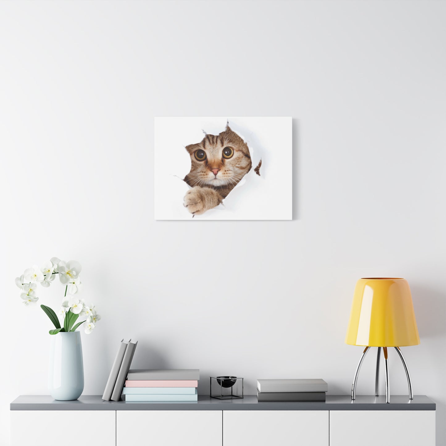 Whimsical Cat Canvas Art, Playful Decor for Cat Lovers, Home Wall Art, Pet-Themed Gift, Cute Cat Wall Art, Cat Lover's Decoration
