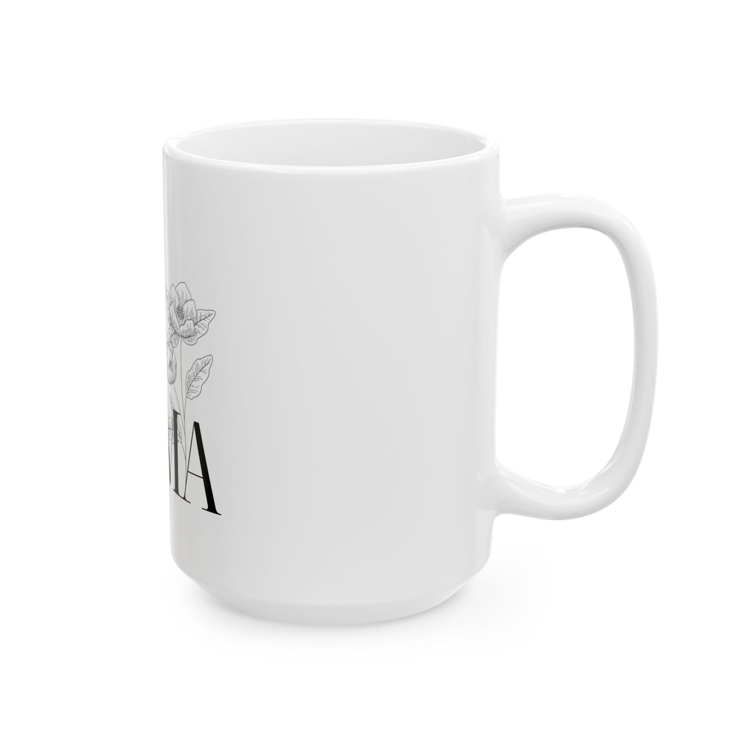 Floral Mama Ceramic Mug - Perfect Gift for Mother's Day, Mom's Birthday, Unique Kitchen Decor, Coffee Lover, Tea Time