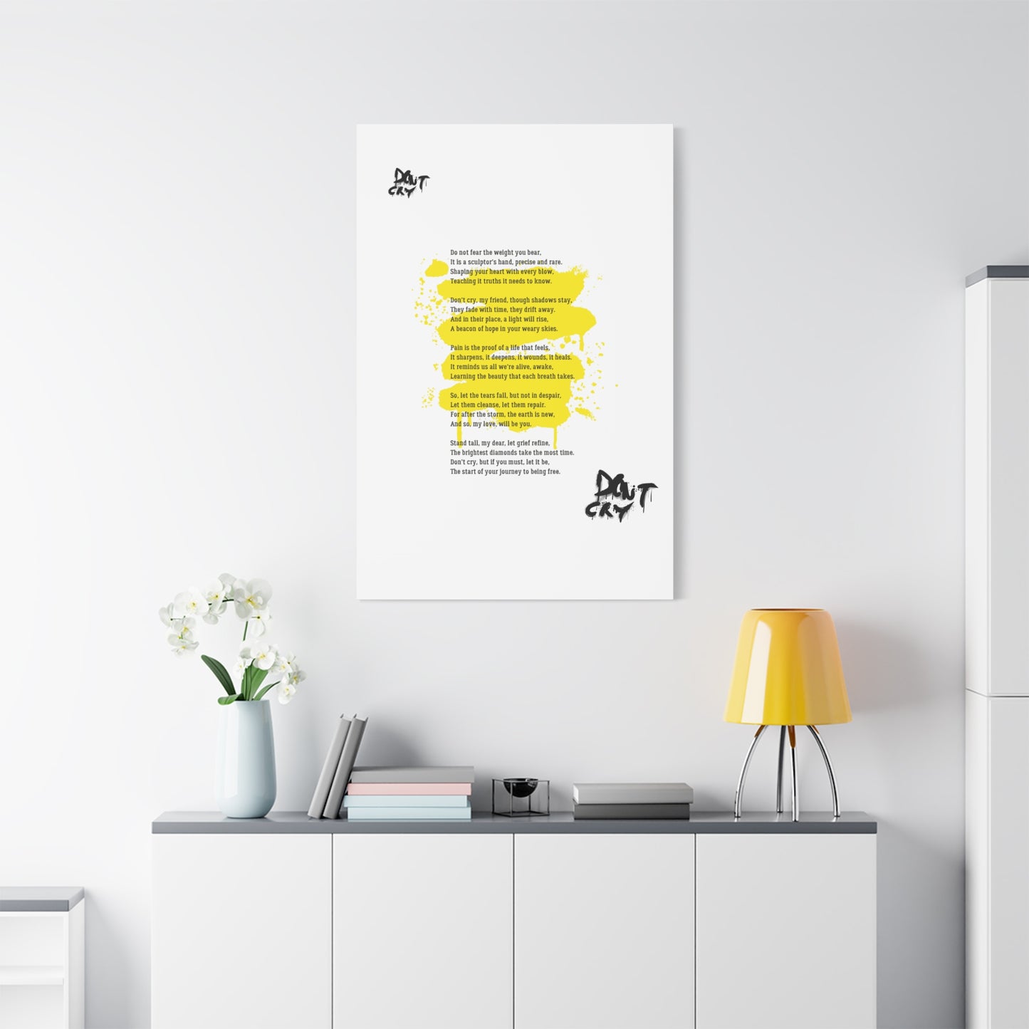 Inspirational Canvas Wall Art, Motivational Decor, Positive Quote, Home Office Wall Hanging, Unique Gift Idea, Modern Art Print