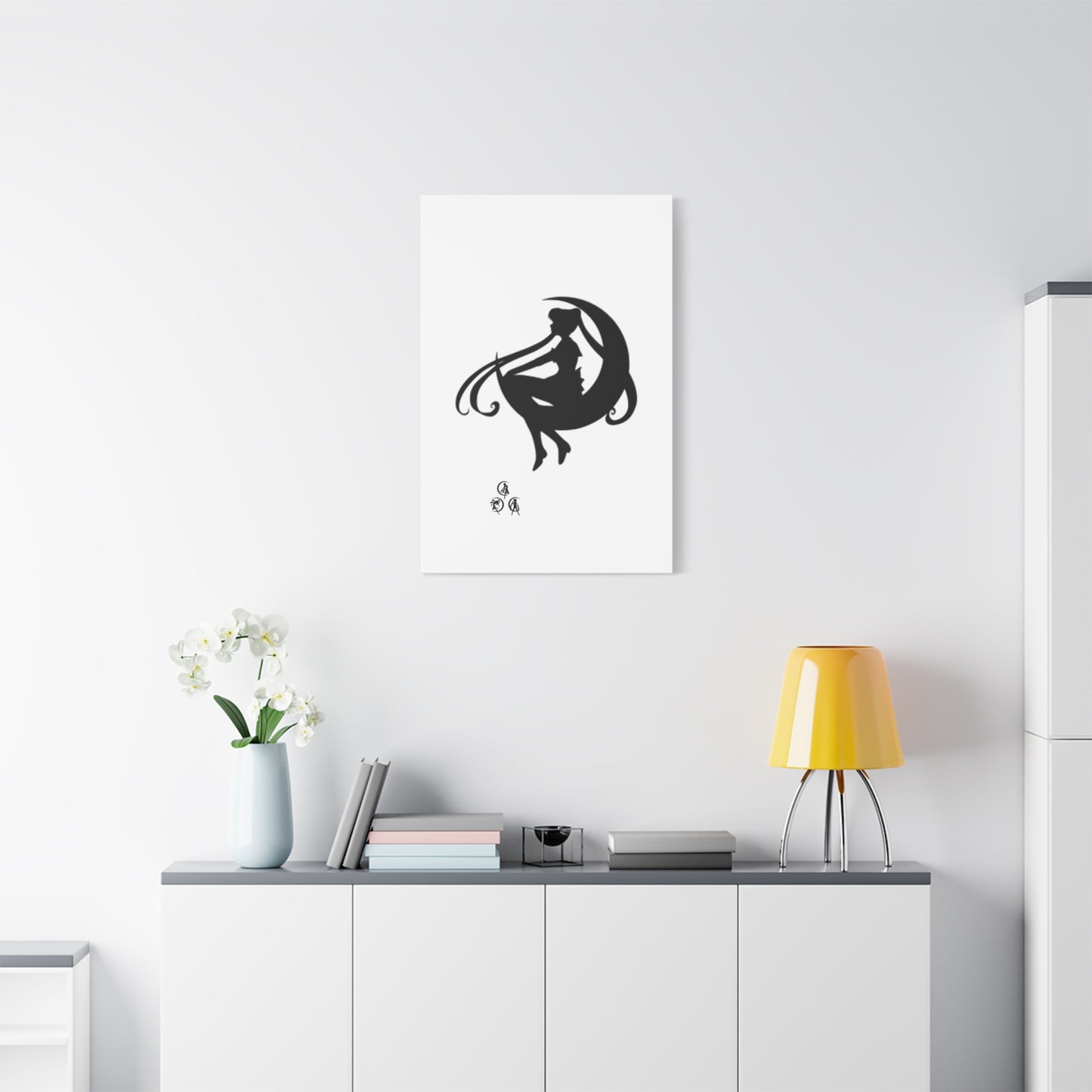 Moonlit Goddess Canvas Art, Modern Wall Decor, Fantasy Home Decor, Boho Aesthetic, Gift for Art Lovers