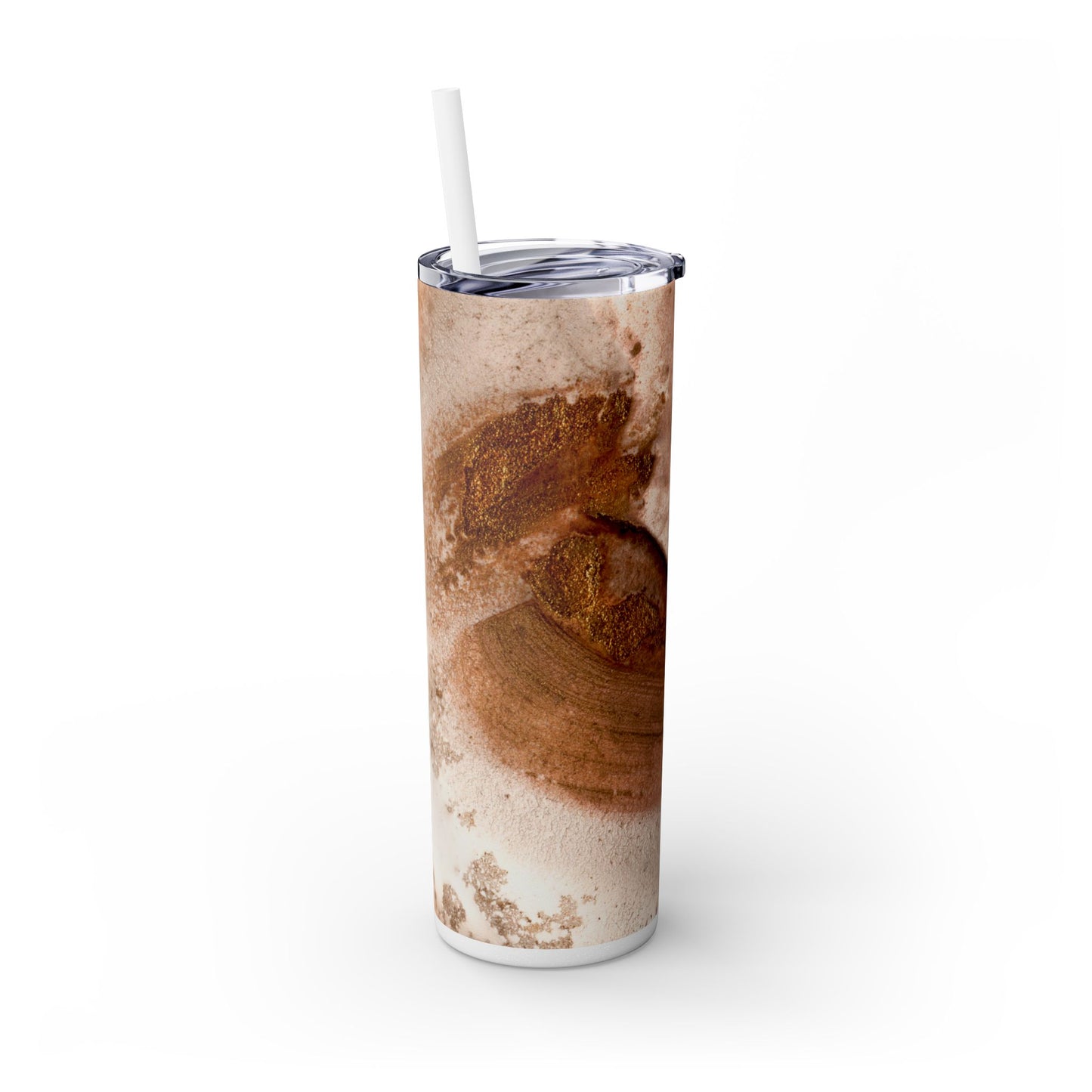 Stylish Marble Skinny Tumbler with Straw, Perfect for Gifts, Home Office, Summer, Mom's Day, Outdoor Adventures, Travel Mug