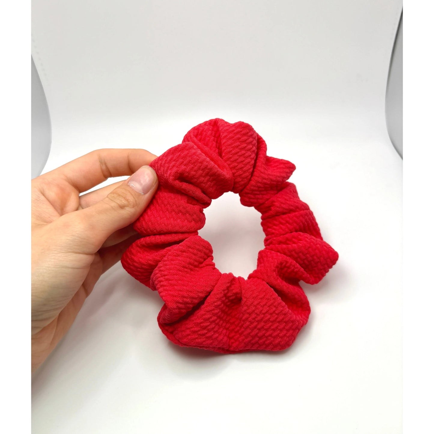 Mini Cherry Red Bullet Scrunchie