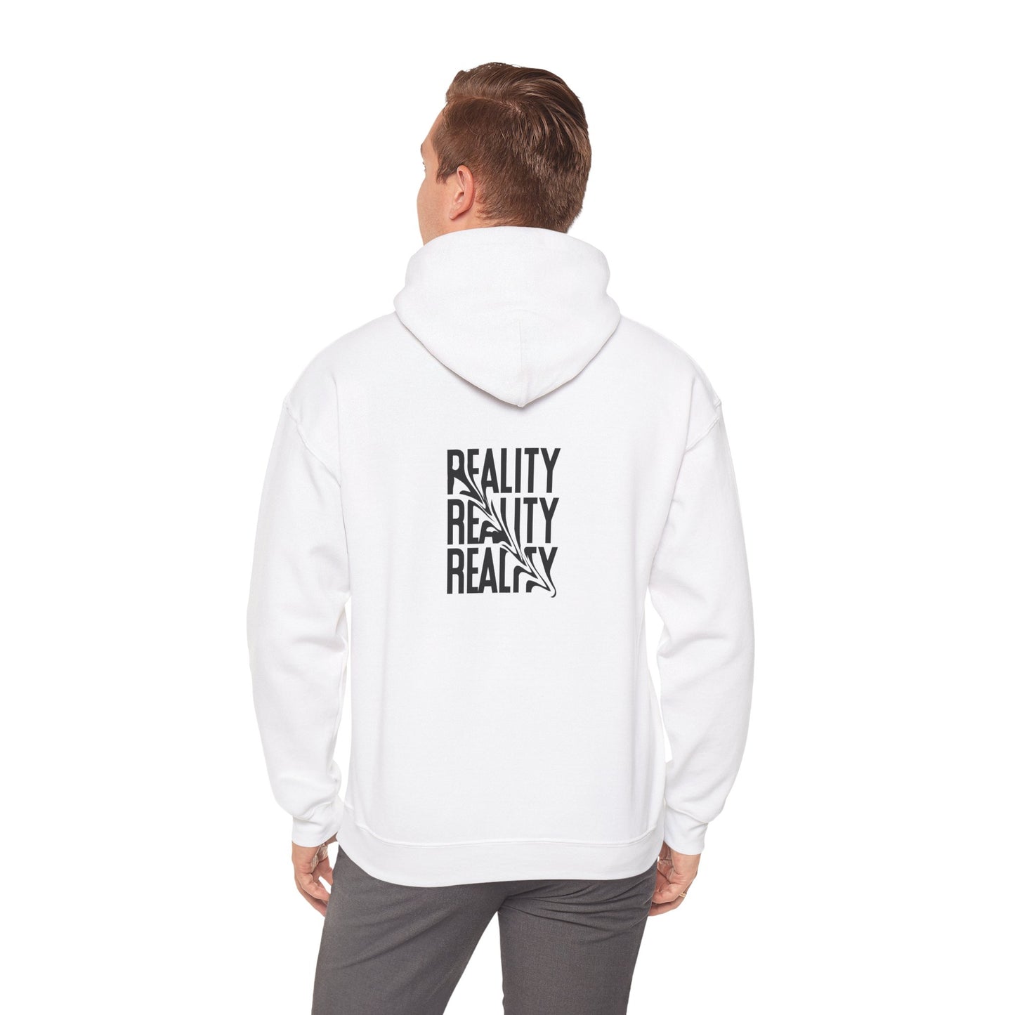 Reality-Themed Unisex Heavy Blend Hoodie for Daily Inspiration, Motivational Sweatshirt, Cozy Gift for Friends, Statement Apparel, [...]