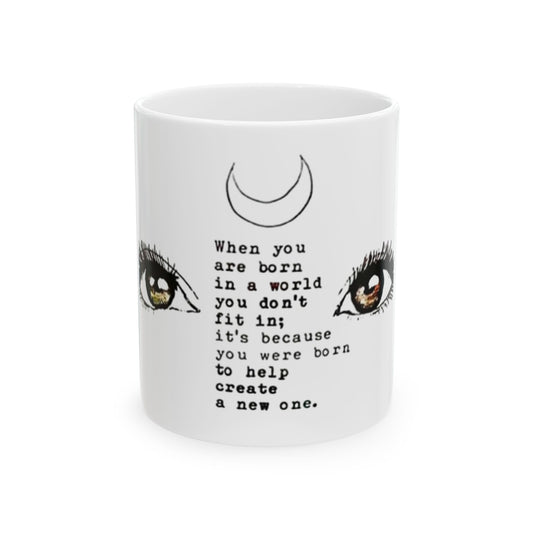 Inspirational Quotes Ceramic Mug, Born to Stand Out Motivational Coffee Cup, Unique Gift for Creatives, 11oz & 15oz Sizes, Perfect for Home or Office