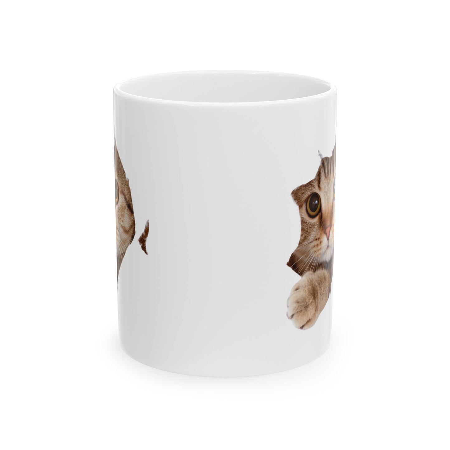 Cute Cat Ceramic Mug, Cat Lover Gift, Coffee Tea Cup, Animal Lover Mug, Pet Lover Present, Birthday Gift for Her