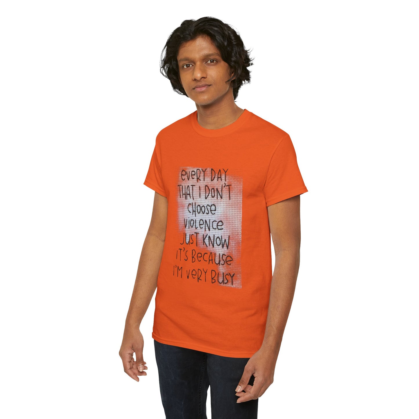 Inspirational Quote Unisex Tee - "Every Day That I Don't Choose Violence" Message, Casual Wear, Gift for Friends, Motivational