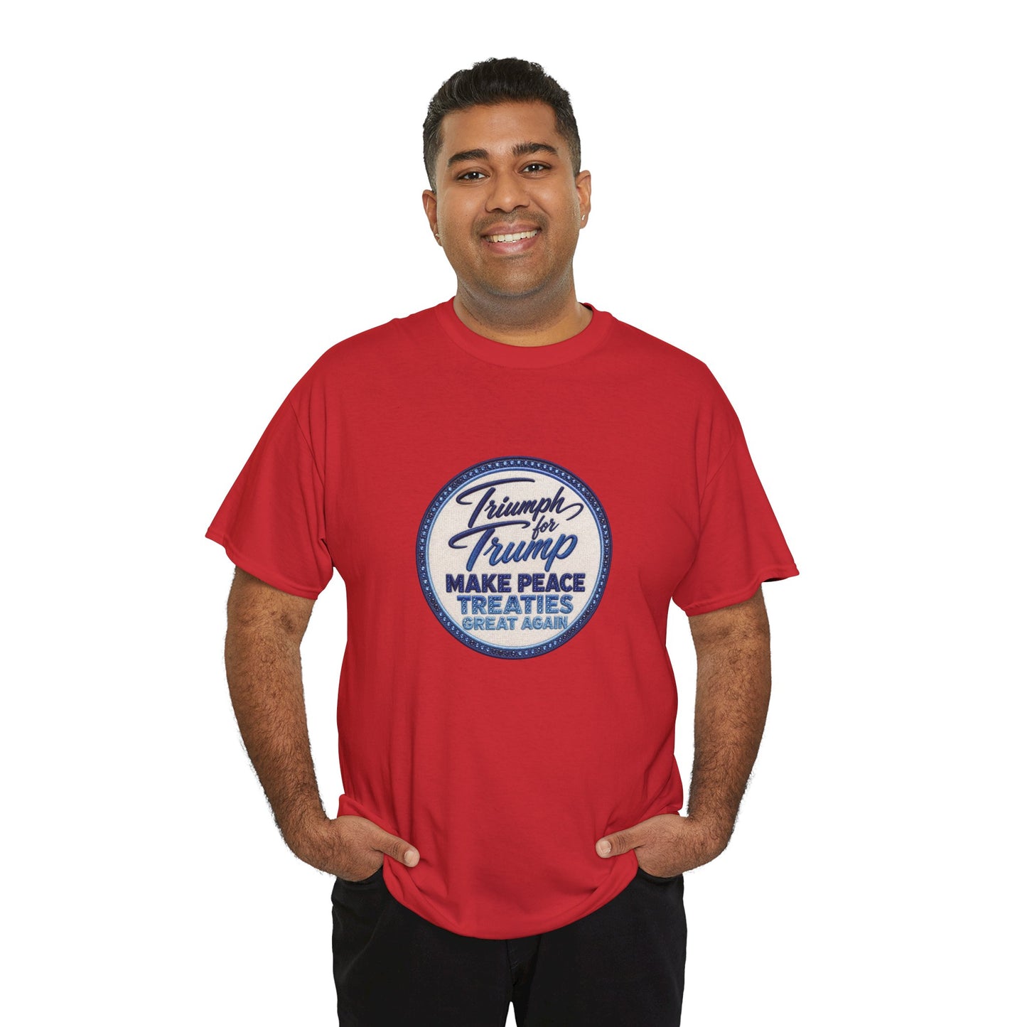 "Make Peace Treaties Great Again" Embroidery Badge Pattern T-Shirt - MADE TO ORDER ✨ CUSTOMIZABLE WITHIN REASON