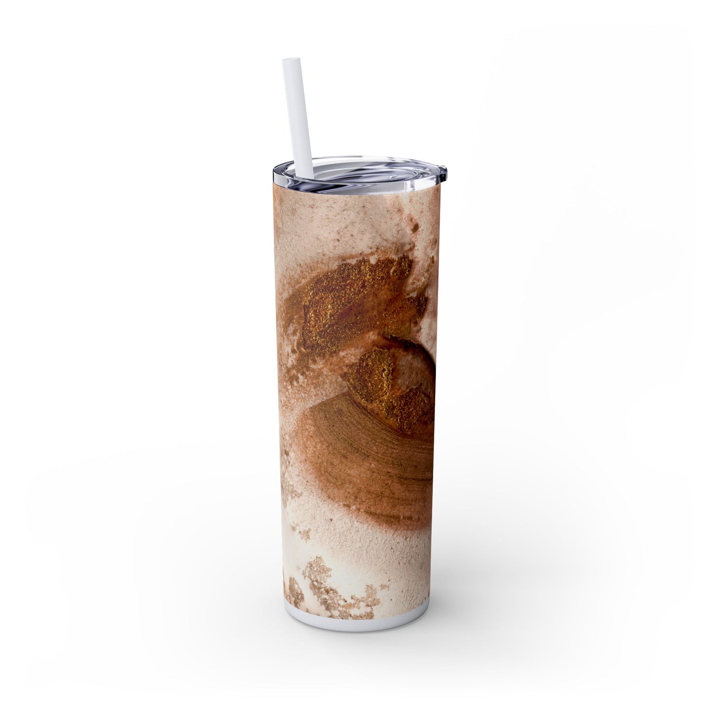 Stylish Marble Skinny Tumbler with Straw, Perfect for Gifts, Home Office, Summer, Mom's Day, Outdoor Adventures, Travel Mug