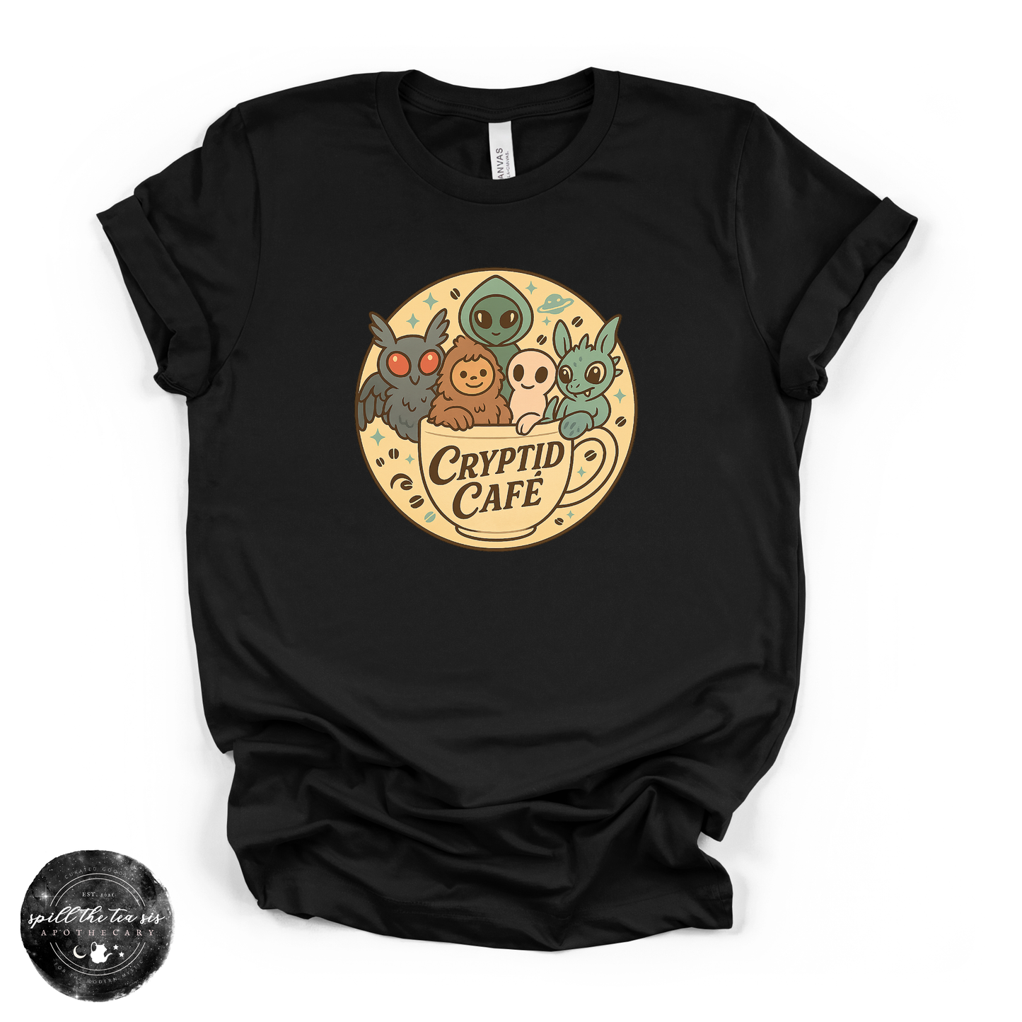 Cryptid Café Tee | Funny Cryptid Graphic T-Shirt
