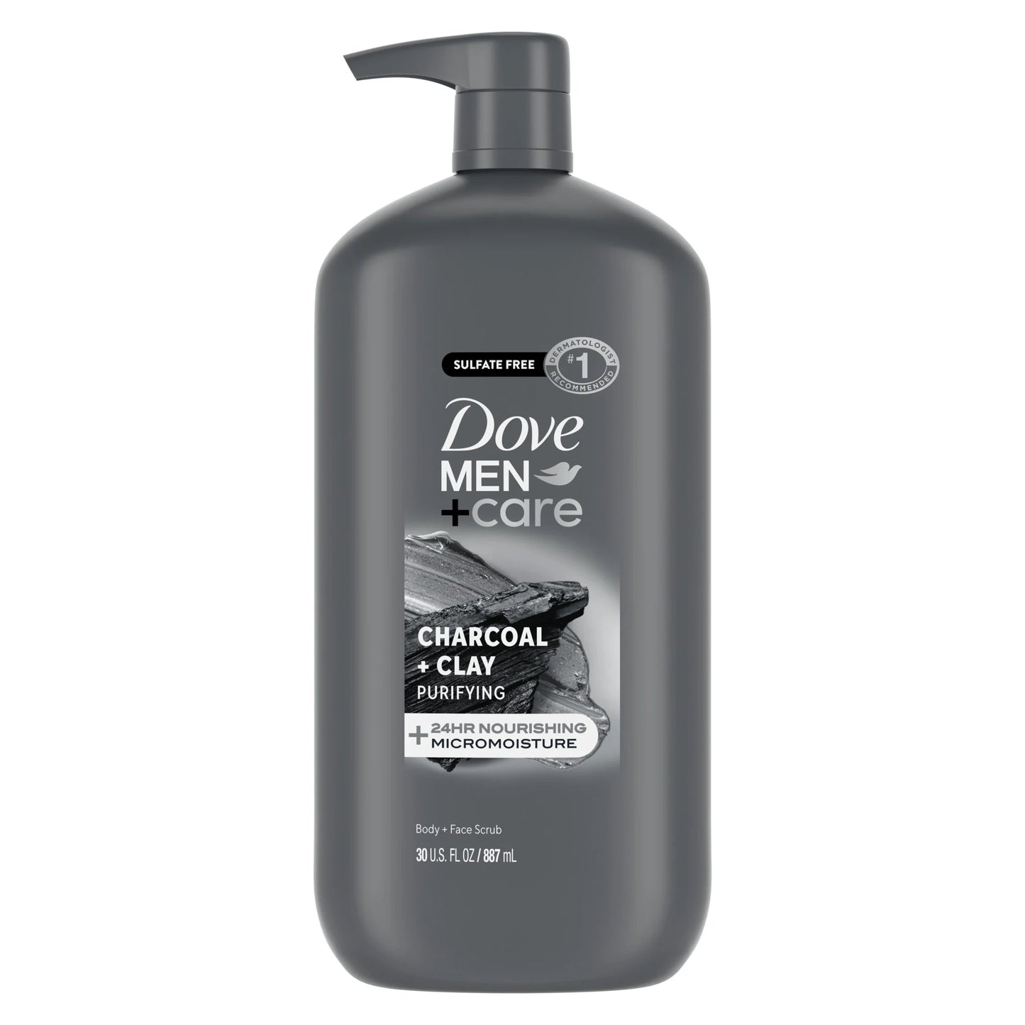 (4 Pack)  Elements Liquid Body Wash and Face Wash Charcoal + Clay Nourishing Cleanser, 30 Oz