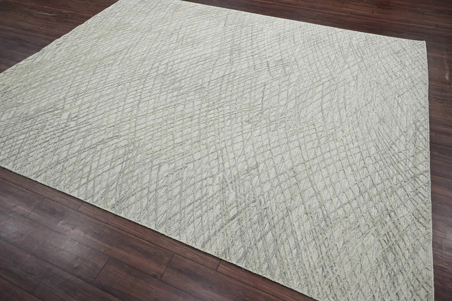 8x10 Gray LoomBloom Hand Knotted Modern & Contemporary Textured Tibetan 100% Wool Oriental Area Rug-3