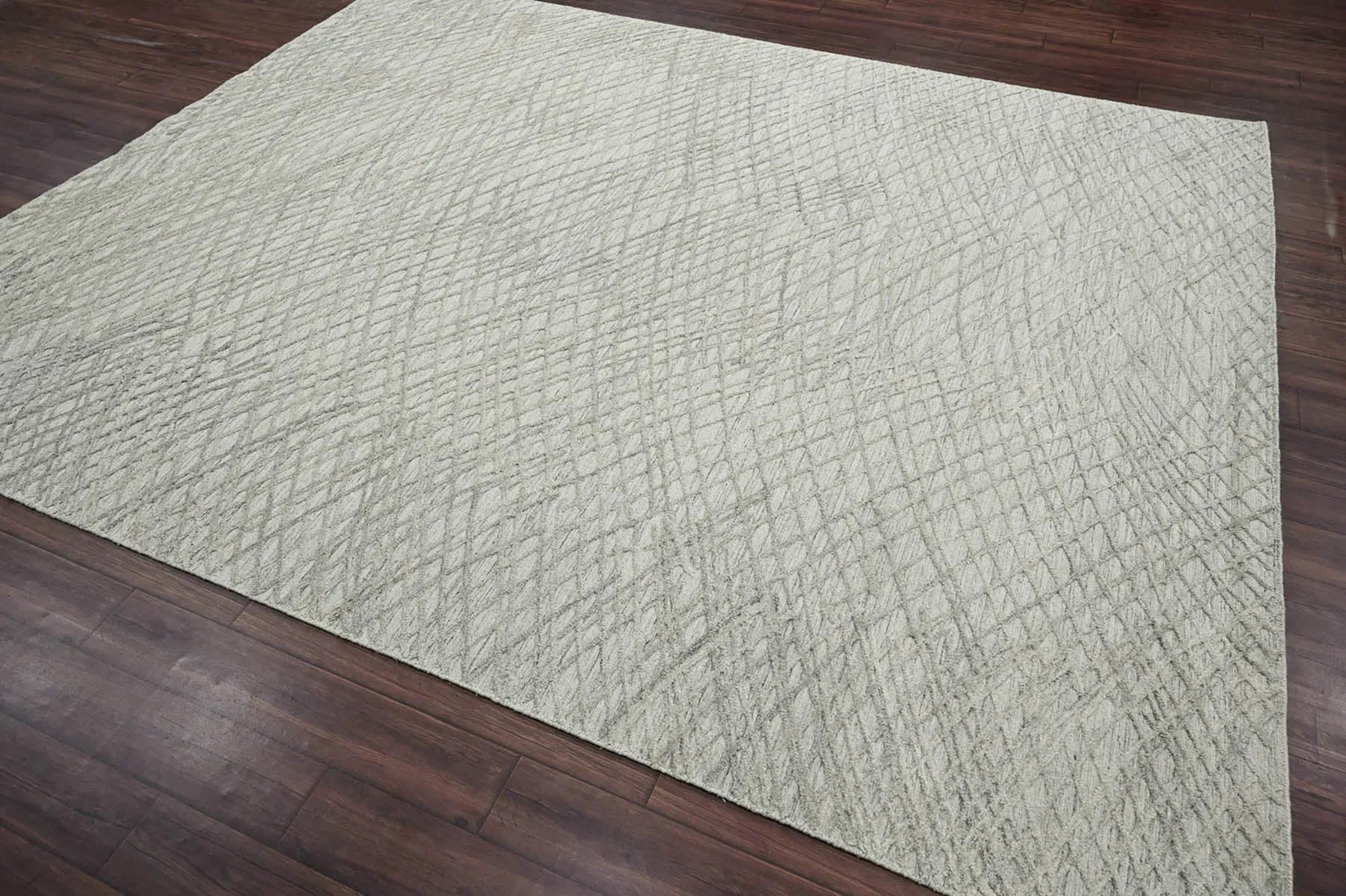 8x10 Gray LoomBloom Hand Knotted Modern & Contemporary Textured Tibetan 100% Wool Oriental Area Rug-3