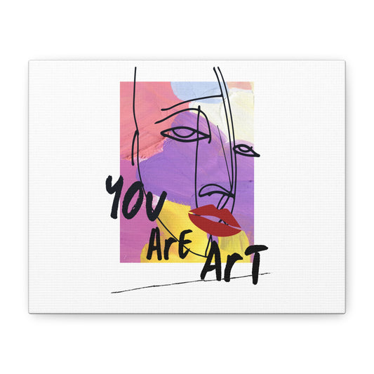 Artistic Canvas Wall Decor - You Are Art, Modern Home Decor, Inspirational Artwork, Unique Gift for Art Lovers, Colorful Canvas Print